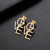 Personalized Letter Earrings Stainless Steel Jewelry Gift