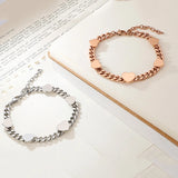 Family Names Heart Shape Bracelets Stainless Steel Bangles