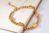 Family Names Heart Shape Bracelets Stainless Steel Bangles
