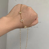 Letter Name Necklace DIY Micropav? Pendant Steel Chain Jewelry