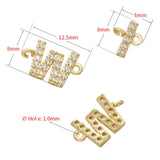 Letter Name Necklace DIY Micropav? Pendant Steel Chain Jewelry
