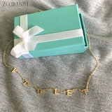 Personalized Letter Necklace for Mom Dainty Initials Birthday Gift