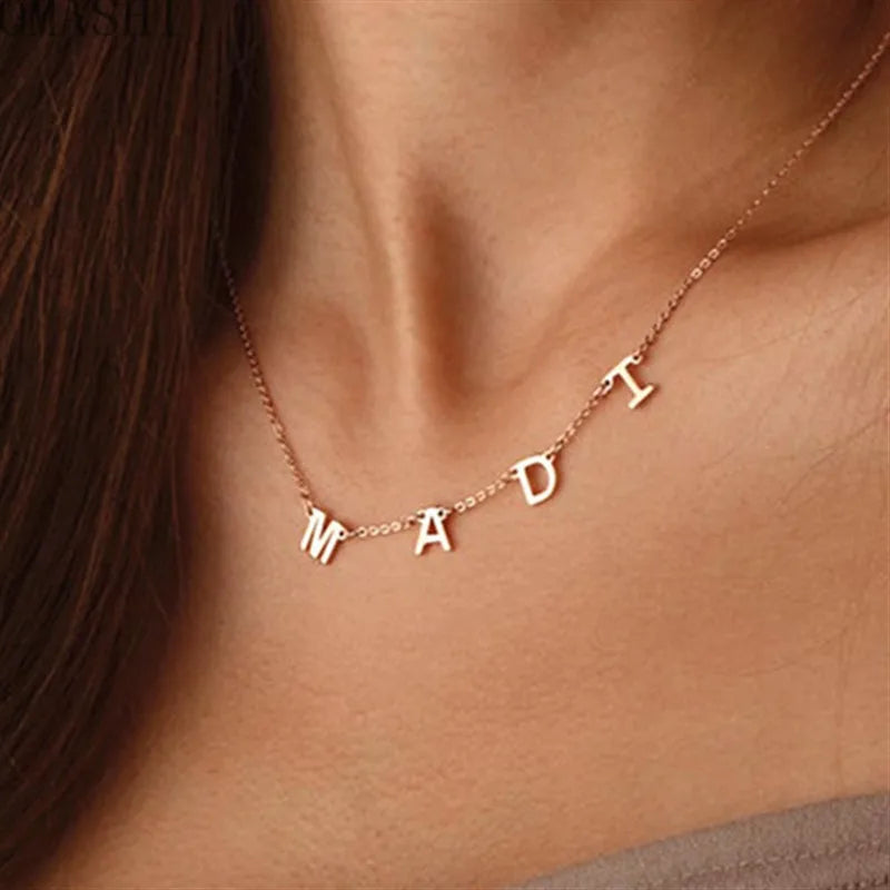 Personalized Letter Necklace for Mom Dainty Initials Birthday Gift