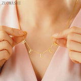Personalized Letter Necklace for Mom Dainty Initials Birthday Gift