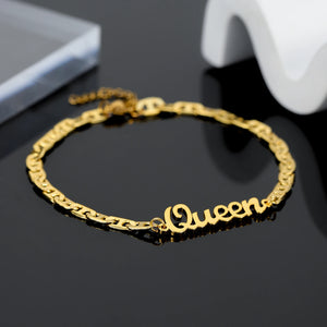 Custom Name Bracelet Personalized Stainless Steel Anklet Gift