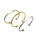 Lettering Bangle Stainless Steel Personality Letters Opening Adjustable Bangle