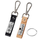 Personalized Leather Keyring Keychain for Men