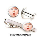 Personalized Family Logo Cufflinks Set for Men Wedding