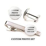 Personalized Family Logo Cufflinks Set for Men Wedding