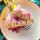 Custom Name Earrings, Personalized Nameplate Pair, Prom Party Jewelry