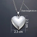 Custom Engraved Heart Locket Necklace Stainless Steel