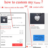 Custom Engraved Heart Locket Necklace Stainless Steel