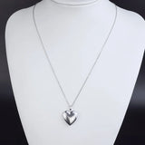 Custom Engraved Heart Locket Necklace Stainless Steel