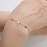 Custom Letters Name Bracelets Stainless Steel Heart Bracelet