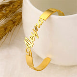 Personalized Stainless Steel Bangle Bracelet for Women