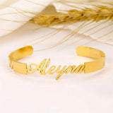Personalized Stainless Steel Bangle Bracelet for Women