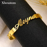 Personalized Stainless Steel Bangle Bracelet for Women
