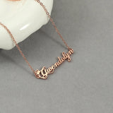 Letters Necklace with Crown Choker Stainless Steel for Women