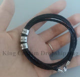 Personalized Leather Bracelet for Men - Name Engraved
