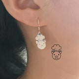 Personalized Christmas Logo Earrings for Her