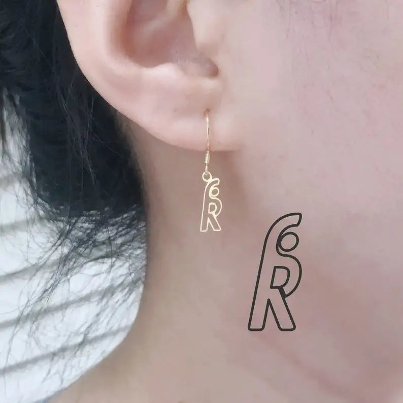 Personalized Christmas Logo Earrings for Her