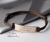 Customized Carved & Hand-Woven Bracelet - Anniversary/Birthday Gift