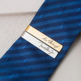 Custom Initial Tie Clips for Men - Stainless Steel Personalized Letter Tiepin