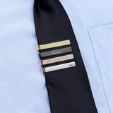 Custom Initial Tie Clips for Men - Stainless Steel Personalized Letter Tiepin