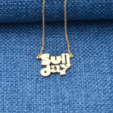 Logo Necklace-Stainless Steel Company Logo Necklace-Personalized Nameplate