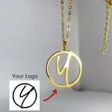 Personalized Logo Pendant Necklace Stainless Steel Cross Chain Jewelry