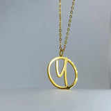 Personalized Logo Pendant Necklace Stainless Steel Cross Chain Jewelry