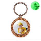 Luminous Logo Photo Keychain Personalized Glow In The Dark Keyring