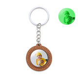 Luminous Logo Photo Keychain Personalized Glow In The Dark Keyring