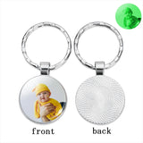 Luminous Logo Photo Keychain Personalized Glow In The Dark Keyring