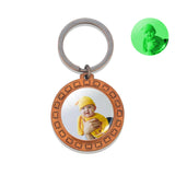 Luminous Logo Photo Keychain Personalized Glow In The Dark Keyring
