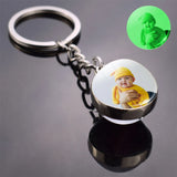 Luminous Logo Photo Keychain Personalized Glow In The Dark Keyring