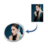 Metal Makeup Hand Mirror Private Label Round Mini Pocket Compact Mirror