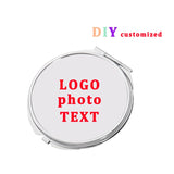 Metal Makeup Hand Mirror Private Label Round Mini Pocket Compact Mirror
