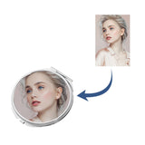 Metal Makeup Hand Mirror Private Label Round Mini Pocket Compact Mirror