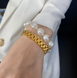 Custom Engraved Stainless Steel Watch Chain Bracelet