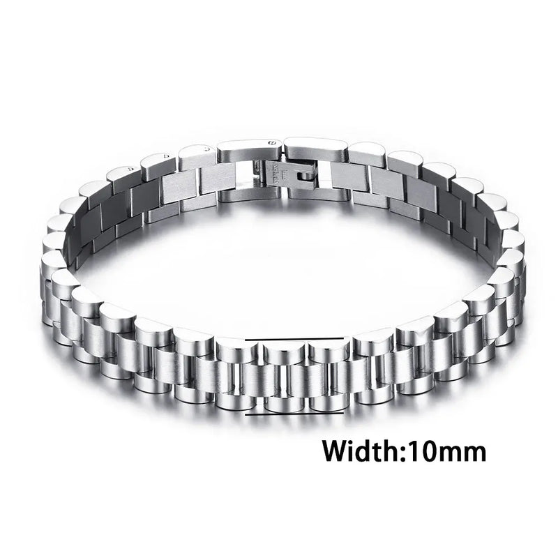 Custom Engraved Stainless Steel Watch Chain Bracelet
