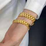 Custom Engraved Stainless Steel Watch Chain Bracelet