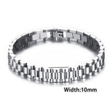 Custom Engraved Stainless Steel Watch Chain Bracelet