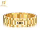 Custom Engraved Stainless Steel Watch Chain Bracelet