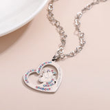 Love Unicorn Name Necklace Personalized Crystal Unicorn Pendant For Women