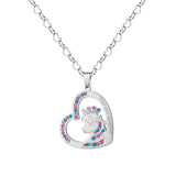 Love Unicorn Name Necklace Personalized Crystal Unicorn Pendant For Women