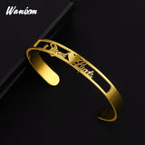 Personalized Stainless Steel Nameplate Bangles for Wedding