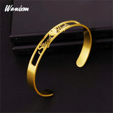 Personalized Stainless Steel Nameplate Bangles for Wedding