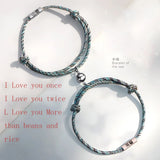 Stainless Steel Letter Magnetic Woven Bracelet Gift