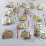 Personalized Number Name Pendant Necklace with Sports Varsity Jewelry Gift